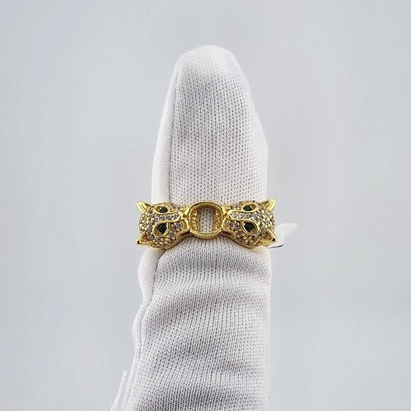 Bold 925 Sterling Silver Double Panther Head Ring – Statement Jewelry - Picture 9 of 10